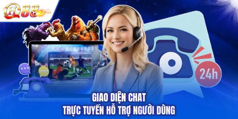 Giao diện chat trực tuyến hỗ trợ người dùng